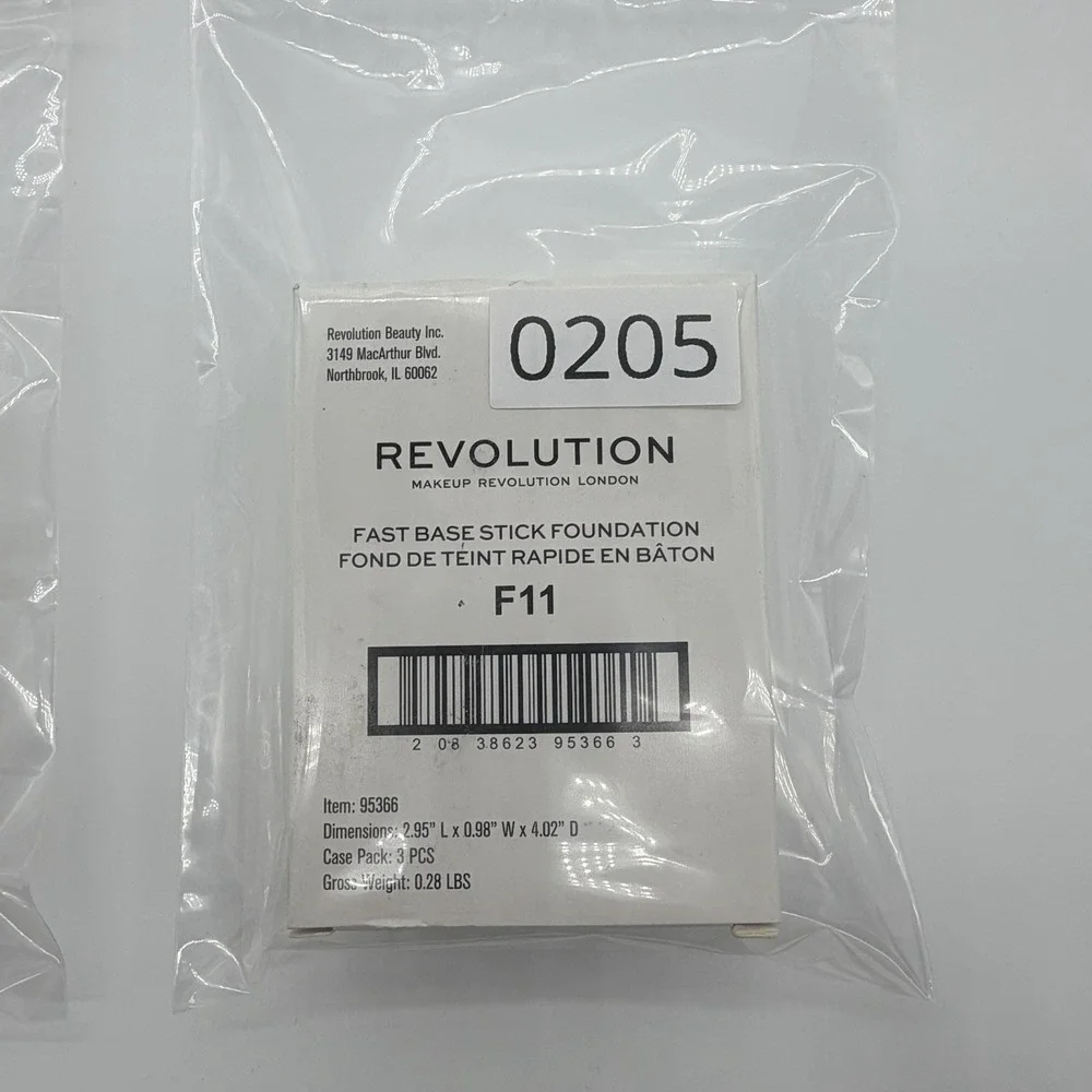 Revolution Fast Base Stick Foundation F11 – 3 Pack – New